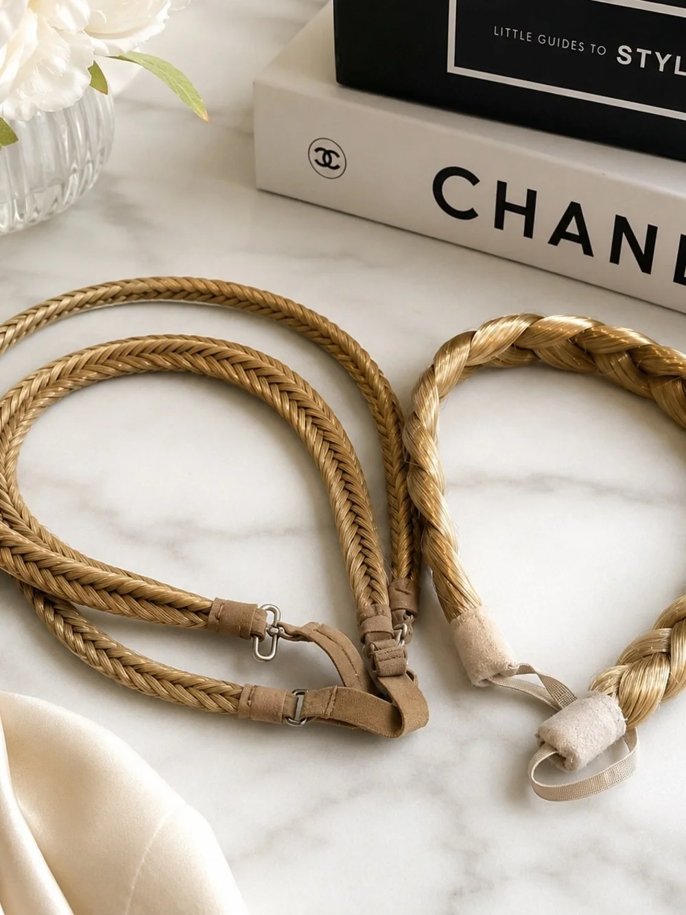 Set of 3 Braided Hair Headbands – Blonde/Golden Tones
